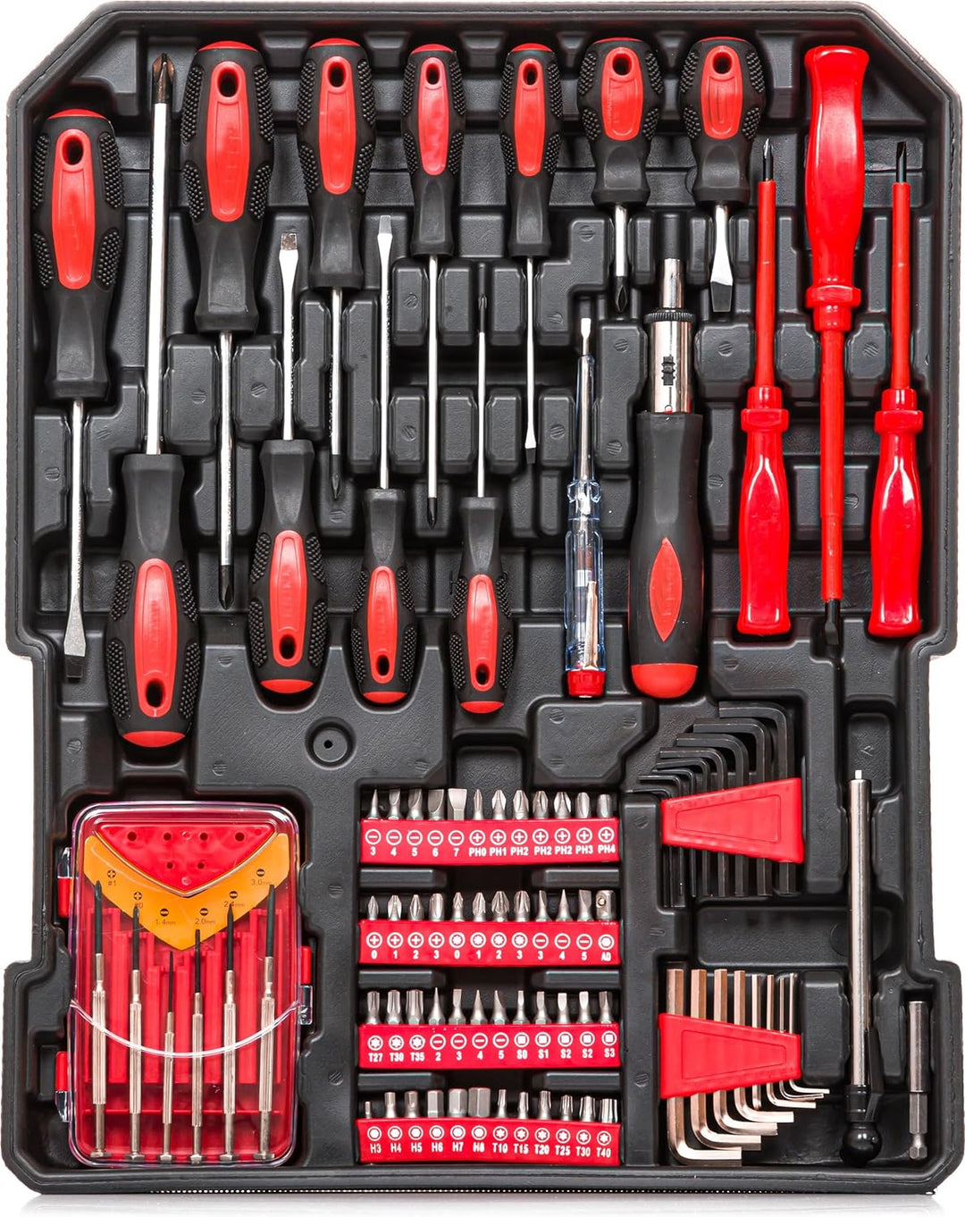 Kanwod KTOTC-1054 Werkzeugkoffer gefüllt 1000 tlg. | Werkzeug Trolley Set für Heimwerker und Handwer