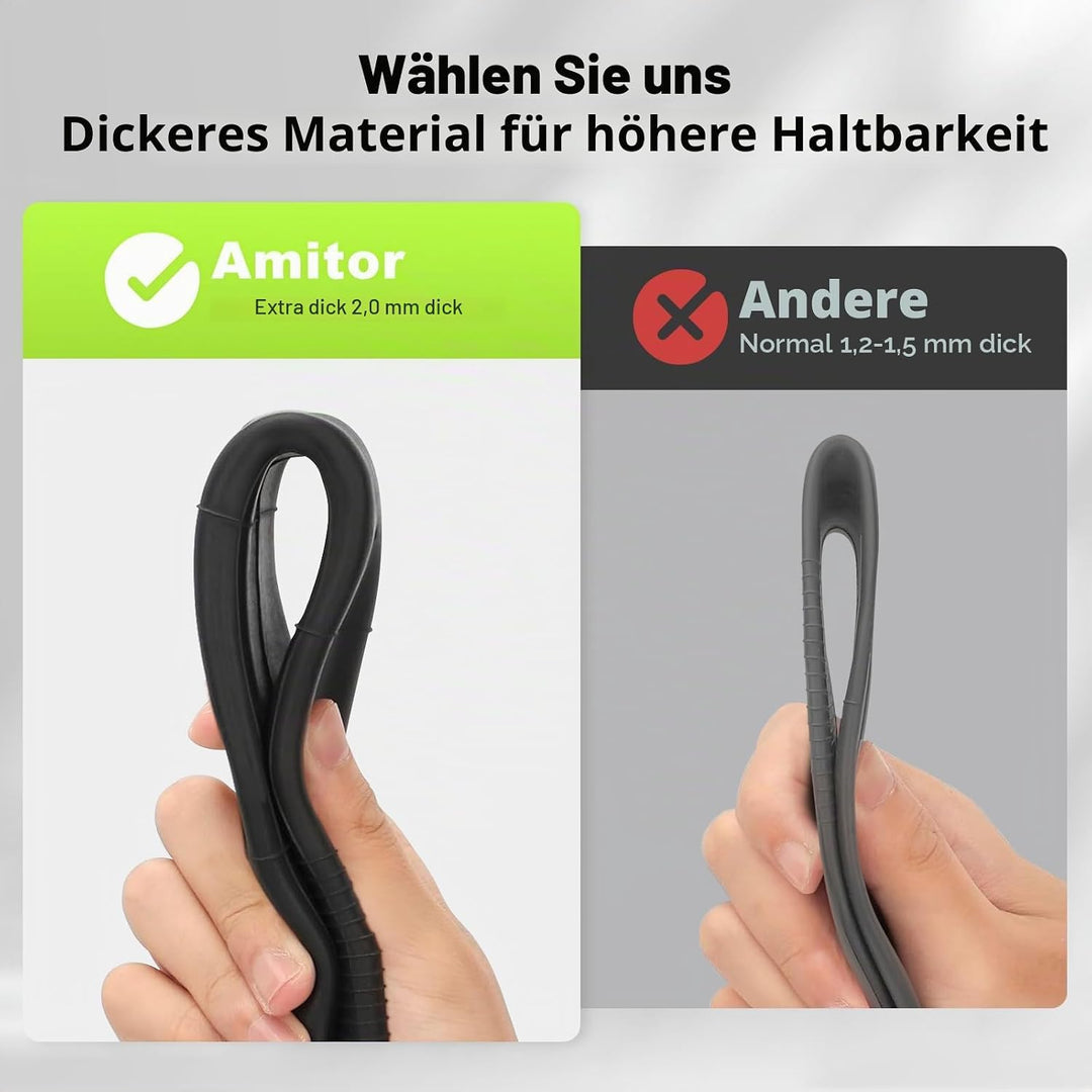 E Scooter Schlauch 10x2.50 mit Reifenmontierhebel, Haltbarem 60/70-6.5 Schlauch Verdickter für Nineb
