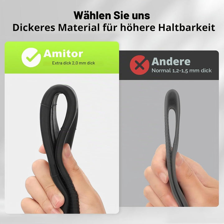 E Scooter Schlauch 10x2.50 mit Reifenmontierhebel, Haltbarem 60/70-6.5 Schlauch Verdickter für Nineb