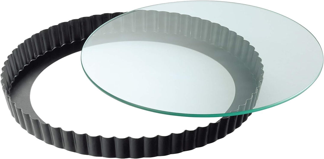ORIGINAL KAISER Inspiration Tarteform mit Hebeboden Glas 28 cm &amp; Inspiration Springform Glasboden 26