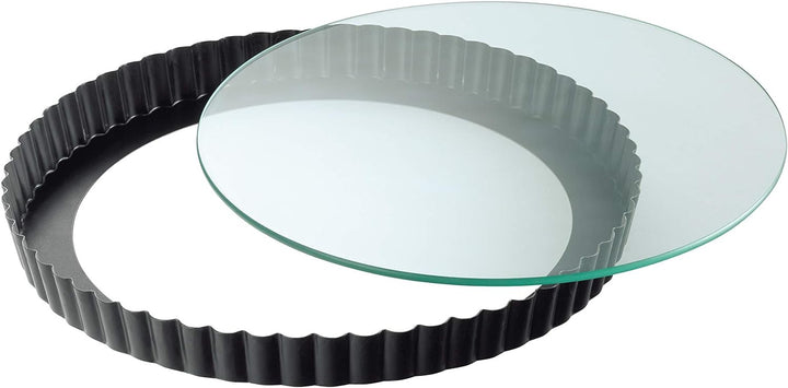 ORIGINAL KAISER Inspiration Tarteform mit Hebeboden Glas 28 cm &amp; Inspiration Springform Glasboden 26