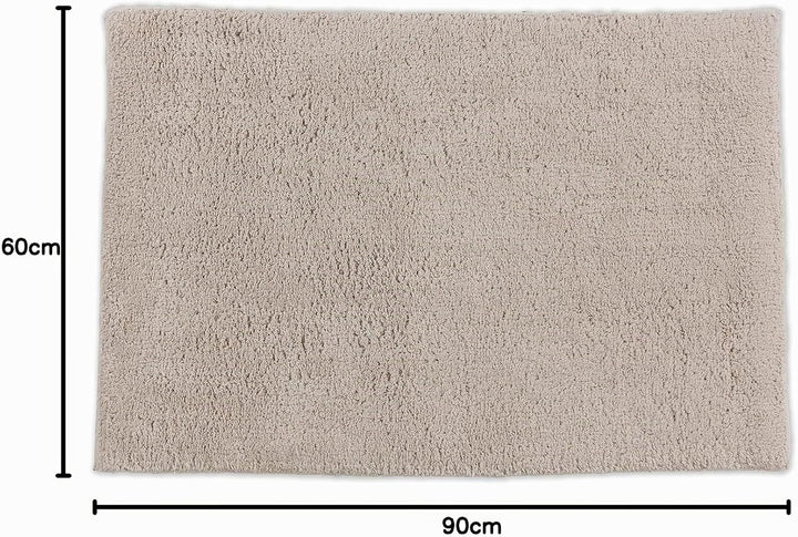 Schöner Wohnen Kollektion Badteppich 60 x 90 cm – beidseitig verwendbar – waschbar – 100% Baumwolle