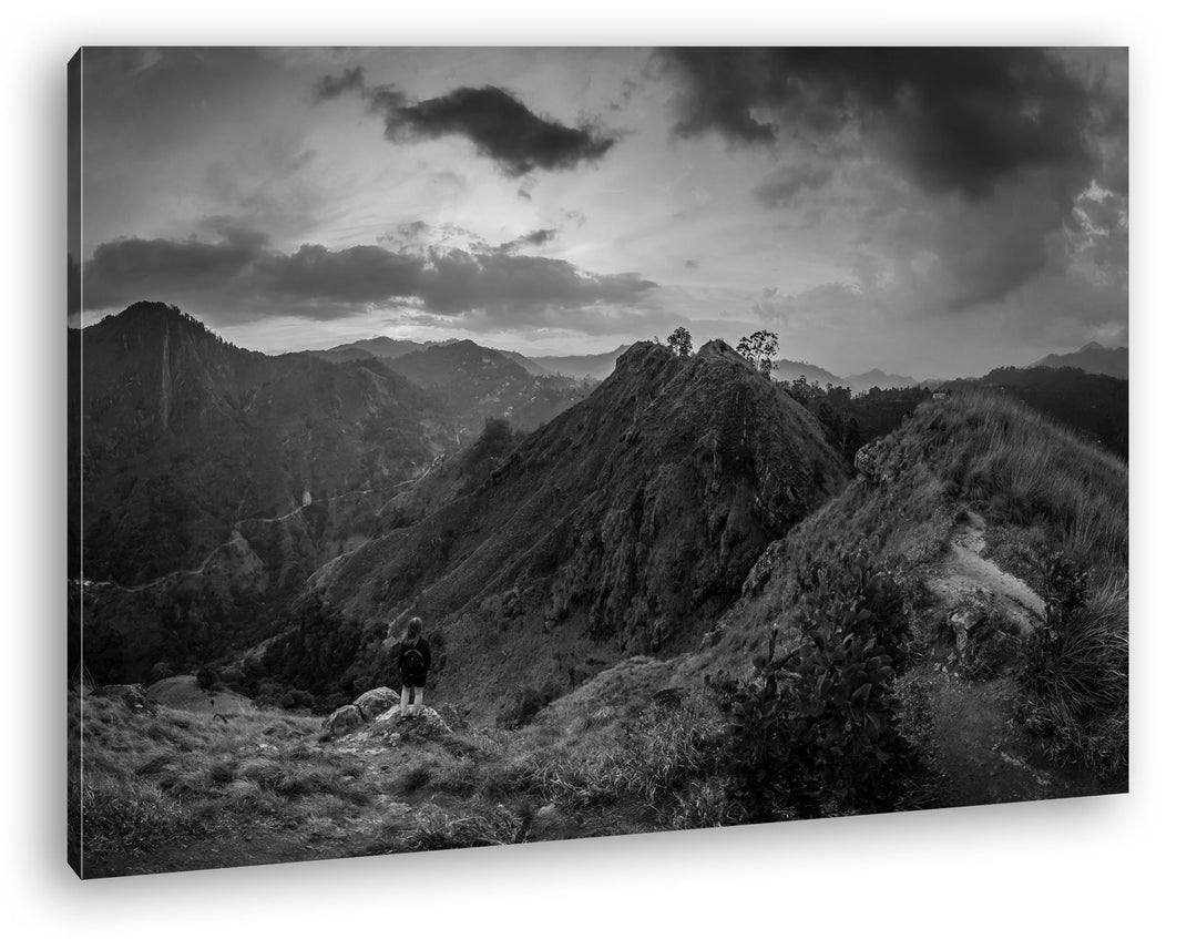 deyoli atemberaubende Berge Format: 60x40 Effekt: Schwarz/Weiss als Leinwand, Motiv fertig gerahmt a