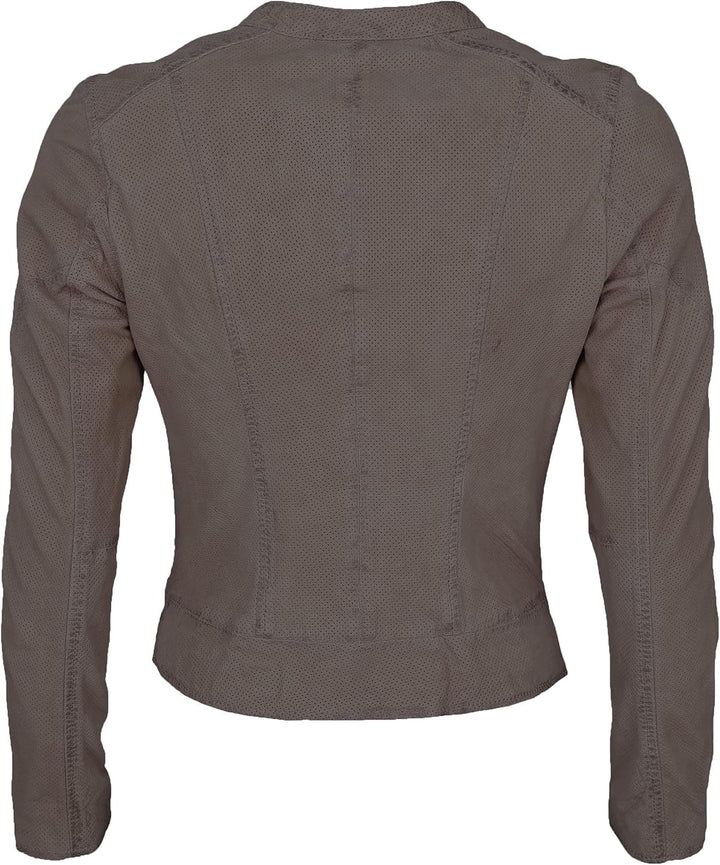 MAZE Damen Lederjacke Mabel L shadow, L shadow