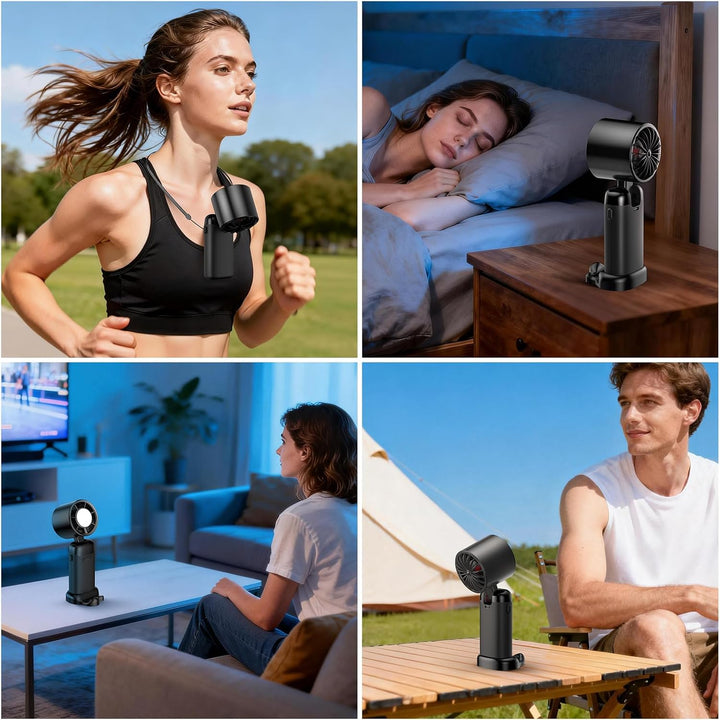 Jsdoin Handventilator Akku Aufladbar,Tragbarer Turbo Hand Mini Ventilatoren,Kleiner Taschenventilato