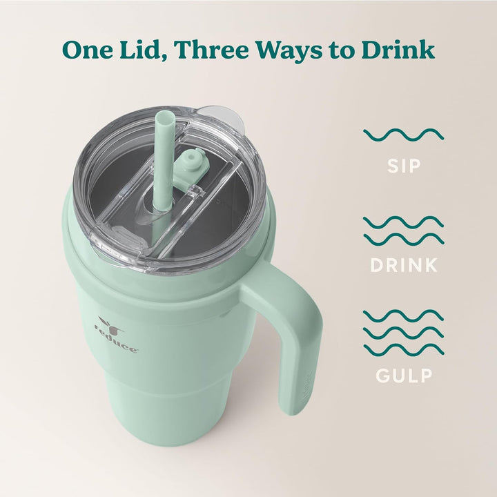 REDUCE Cold1 Becher mit Griff, vakuumisolierte Edelstahl-Wasserflasche für Zuhause, Büro oder Auto,