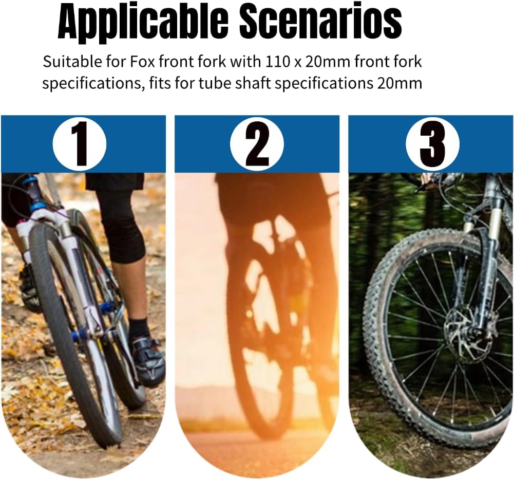 Dilwe Fahrrad Vorderradgabelachse, 110x20mm Aluminiumlegierung Steckachse Kompatibel mit Fox Vorderr