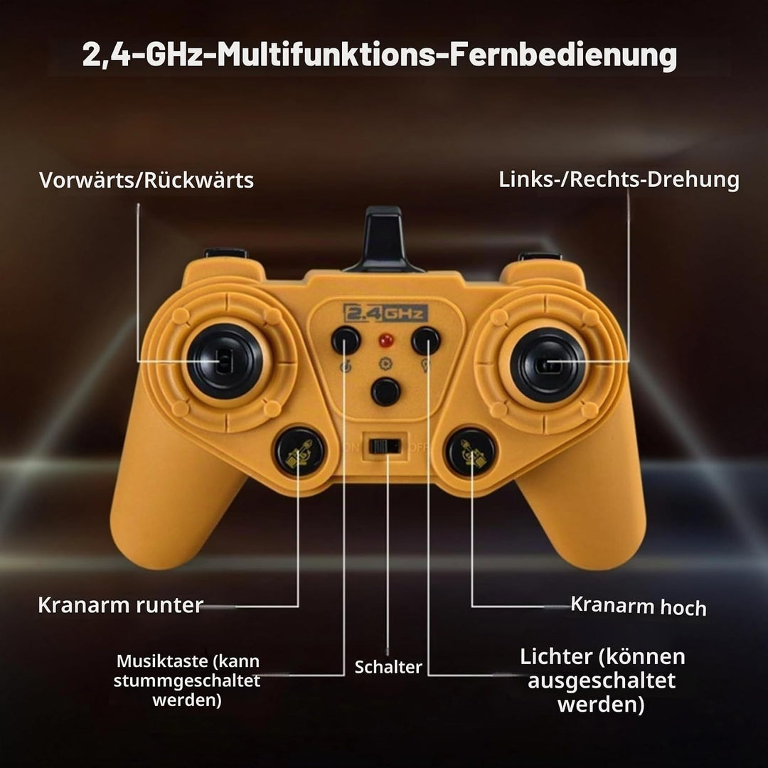 Ferngesteuerter Kran, 11 Kanal RC Spielzeugkran Baufahrzeug Spielzeug 1:20 Kranwagen mit Licht &amp; Sou