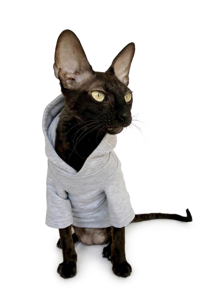 Katzen Kleidung Hoodie AtHome (S) Cloud Grey Small, Cloud Grey Small