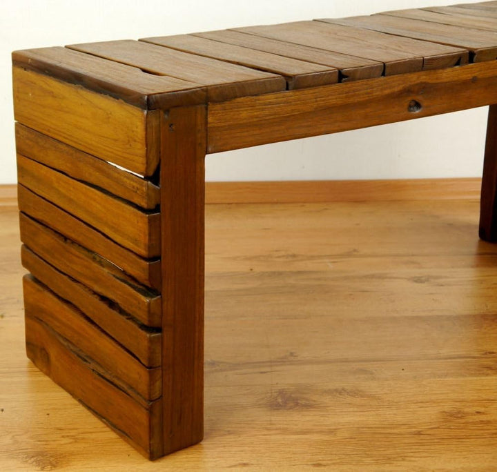 livasia Teak Eckbank, Sitzbank, Küchenbank, Holzmöbel (grosse Bank), grosse Bank