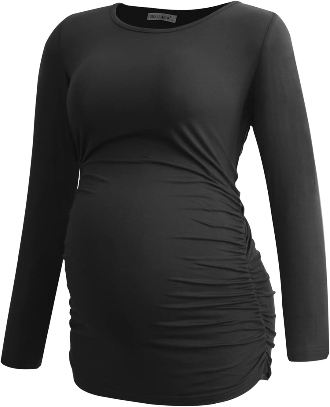 Smallshow Women's Umstandsmode Lange ärmel Umstandsshirt Maternity Tops 3er Pack S Schwarz/Hellgrau/