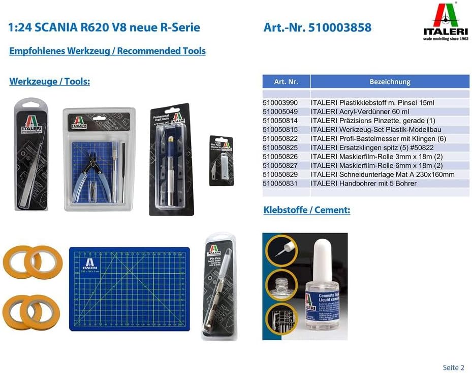 Italeri 510003858 - 1:24 Scania R620 V8 neue R-Serie