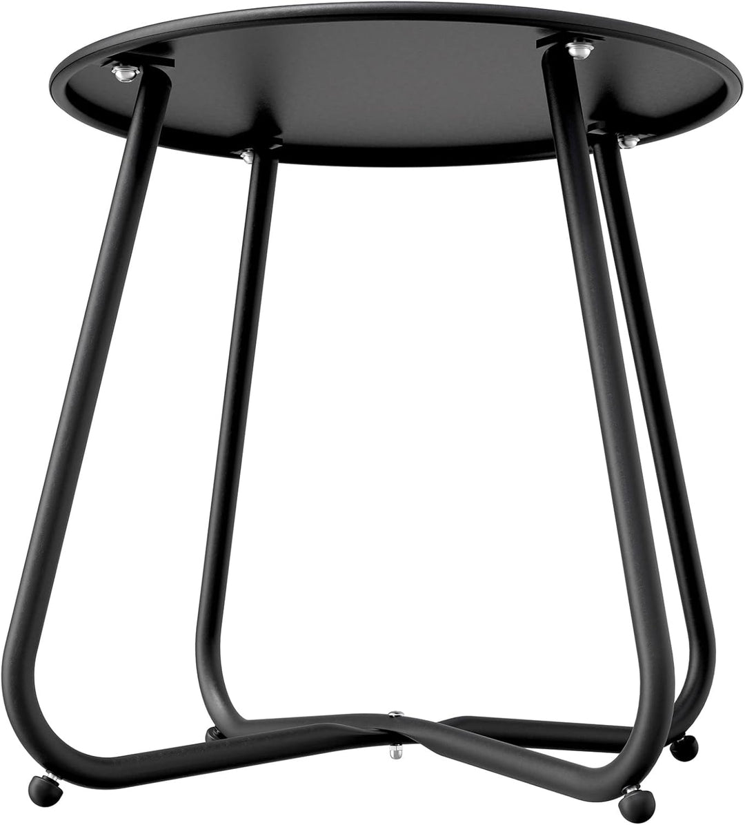 Grand patio Beistelltisch, Kleiner Sofatisch, Leicht, Stabil, Einfacher Aufbau, Runder Kaffeetisch i