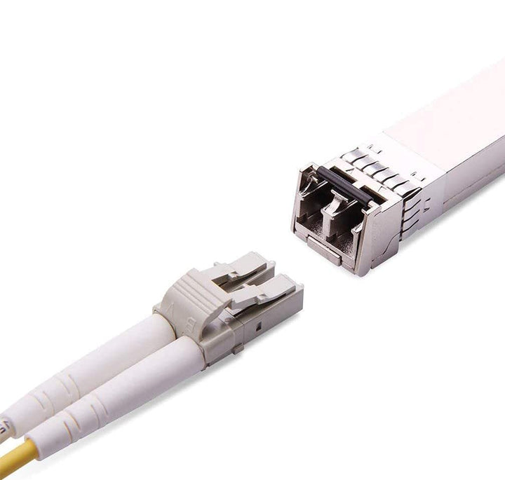 Elfcam® - LWL Glasfaser-Kabel LC/UPC auf LC/UPC 50/125um OM3 Multimode Duplex LSZH, Farbe Weiss, 100