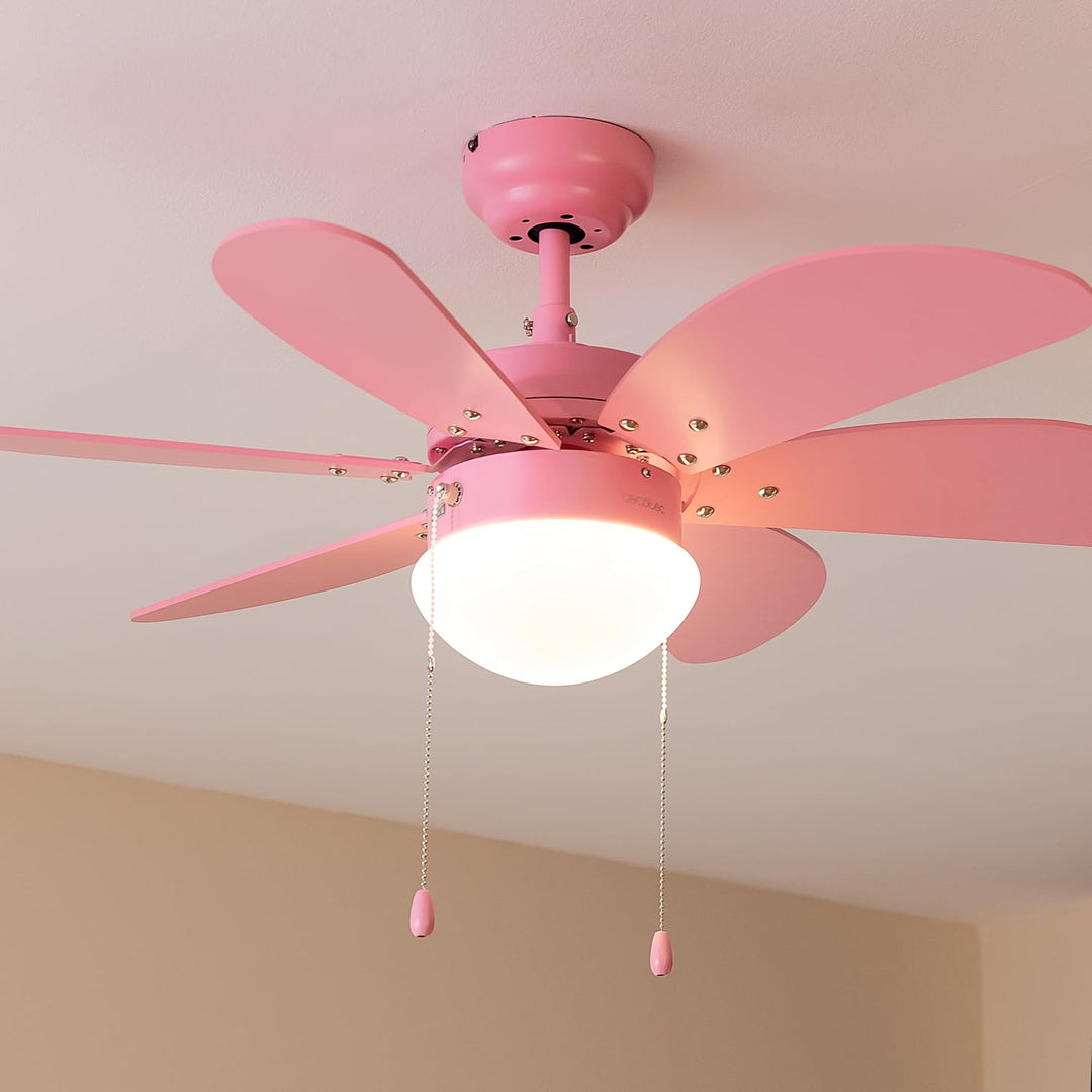 Cecotec Deckenventilator EnergySilence Aero 3600 Vision Full Pink, 92 cm | Lampenfassung ohne Leucht