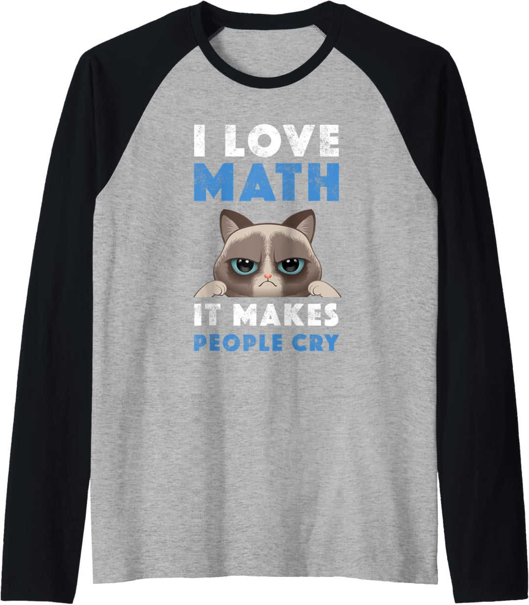Ich liebe Mathe Katze Mathematik Mathematiker Lehrer PI Day Raglan