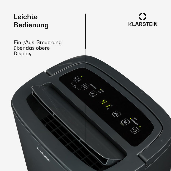 Klarstein Luftentfeuchter & Luftreiniger Elektrisch, 20 L Raumentfeuchter Klein für Wohnung Schlafzi