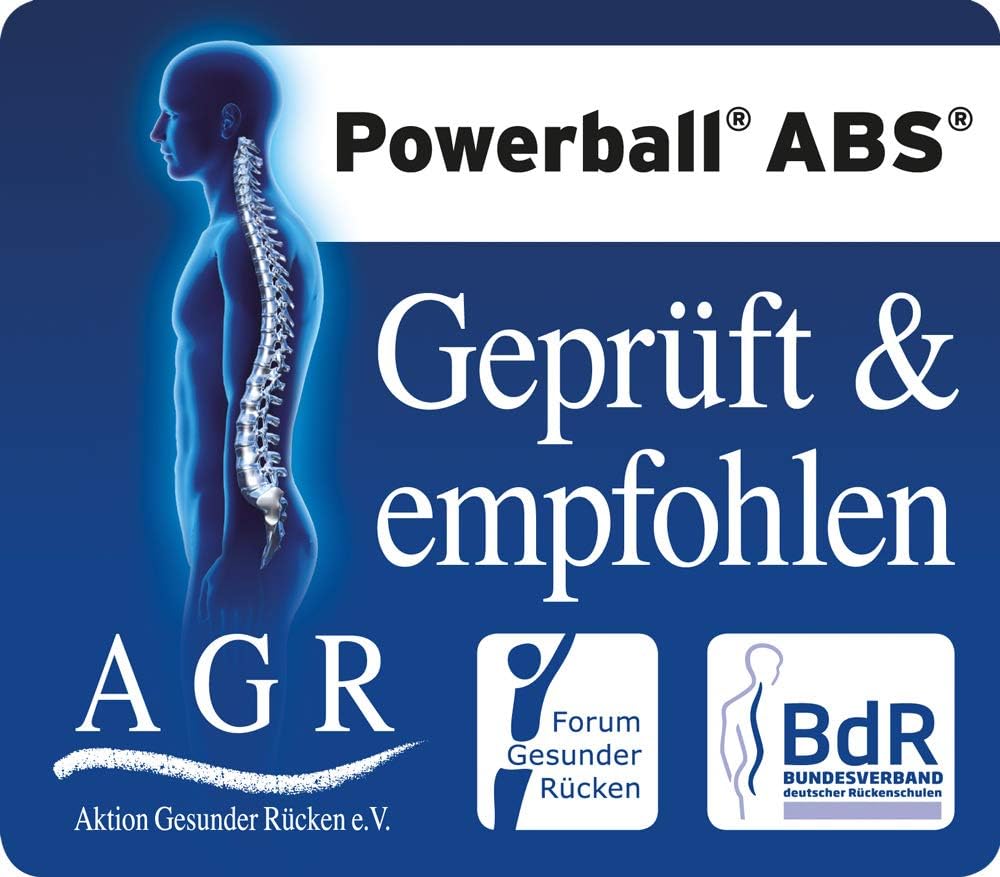 TOGU Gymnastikball Powerball ABS (Berstsicher) 75 cm silber, 75 cm silber