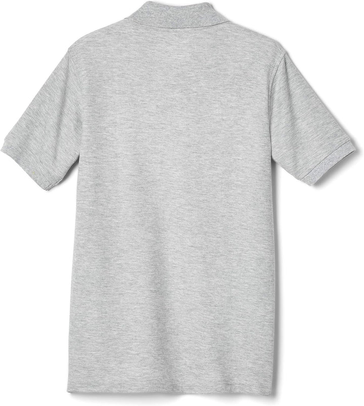 French Toast Boys' Short Sleeve Pique Polo, Grey, Large/14/16/ Husky