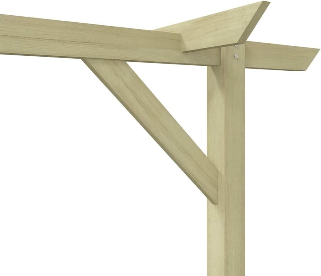 vidaXL Kiefernholz Imprägniert Pergola Rosenbogen Rankhilfe Holzbogen Spalier 400 x 40 x 205 cm, 400