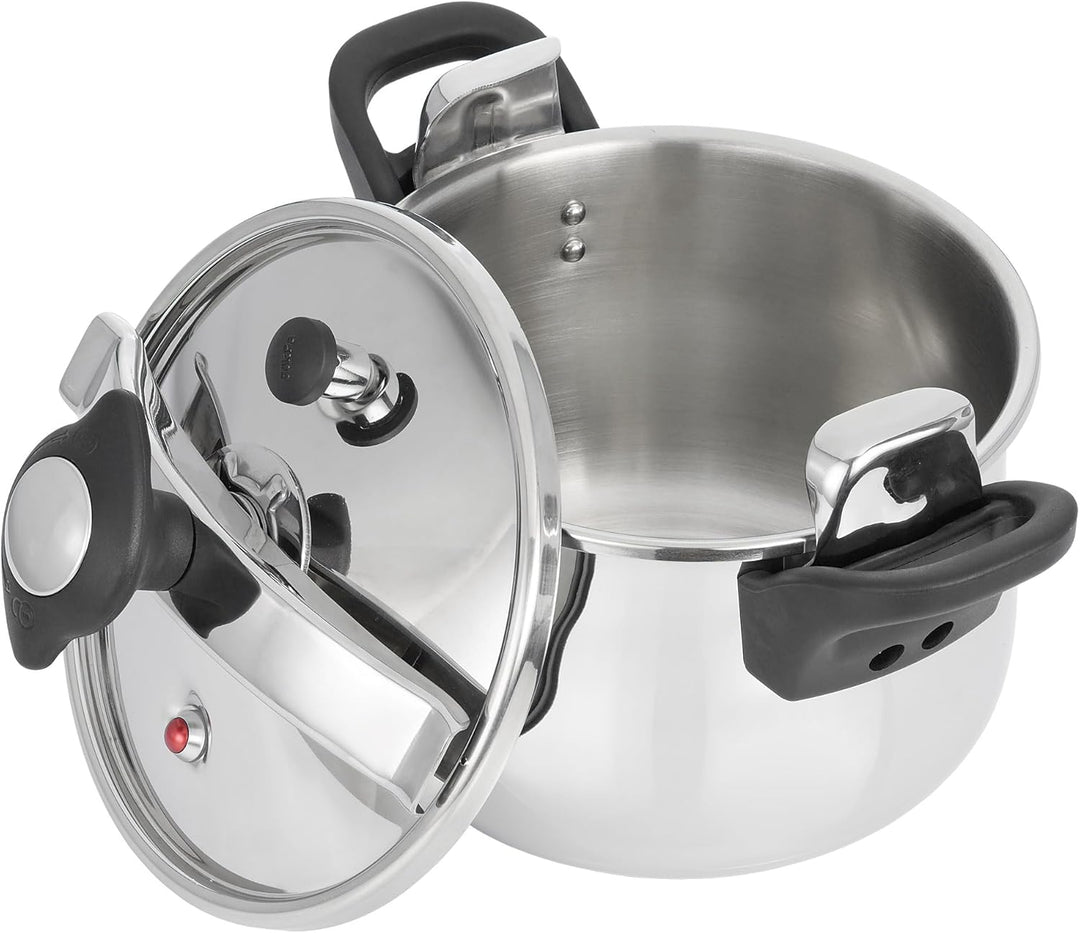 Jata Hogar OPC4 Schnellkochtopf, Silber, 10 Liter