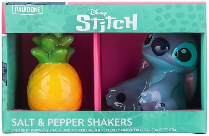 Stitch and Pineapple Salz- und Pfefferstreuer – offiziell lizenziertes Disney Lilo & Stitch Keramik-