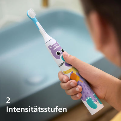 Philips Sonicare For Kids elektrische Zahnbürste - Design a Pet Edition - mit besonderen Tieraufkleb