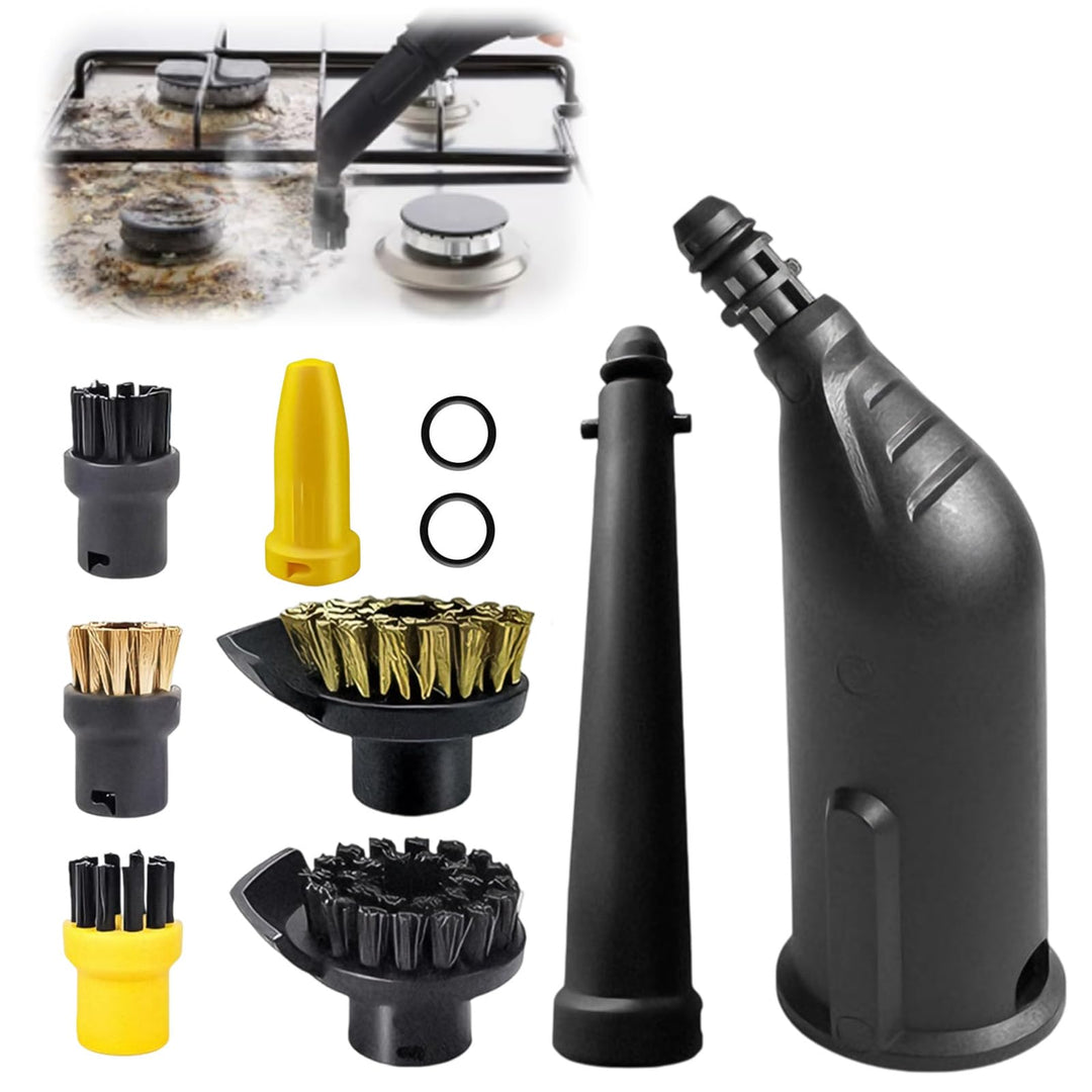 10 Stück Set für Kärcher Dampfreiniger Zubehör SC1 SC2 SC3 SC4 SC5(Verlängerte Düse, Gebogene Düse,