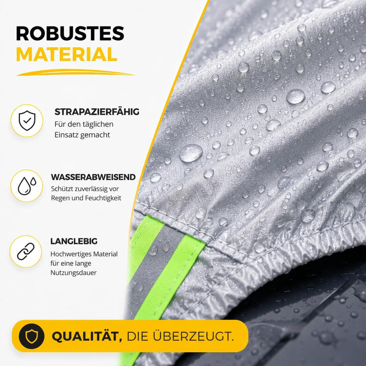 Universale Autoschutzhülle - Autoabdeckung - wasserdichte Autoplane für PKW/KFZ – Car Cover in Silbe