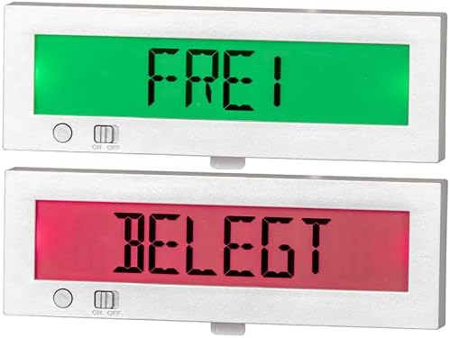 Go2 Frei Belegt Türschild| Digitales Frei Besetzt Schild | LED Anzeige rot oder grün hinterleuchtet