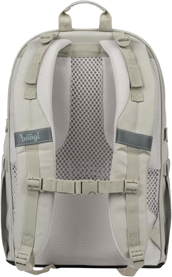 Baagl Schulrucksack Set Jungen Mädchen 3 Teilig (Skateboard Rucksack, Mäppchen, Sporttasche), Schult