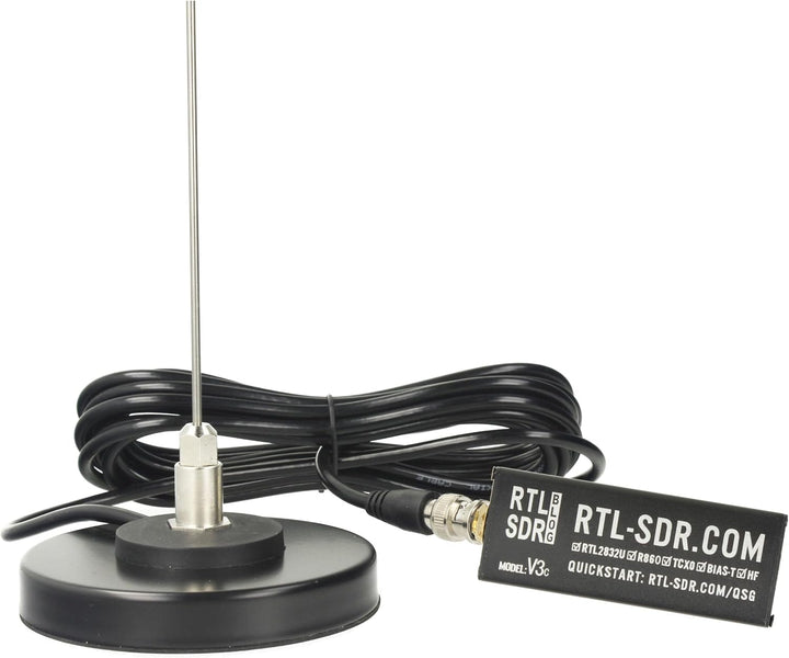 RTL-SDR Blog V3C USB-C SDR Empfänger Set mit R860/R820T2 Dongle und GSCAN II Scannerantenne 25–2000