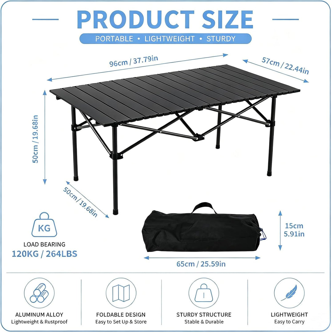 Campingtisch Klappbar, Klapptisch Camping, Campingtisch Faltbar mit Tasche für Picknick Kochen Wande