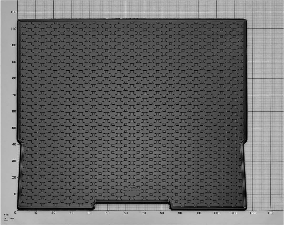 Passgenaue Kofferraumwanne und Gummifussmatten geeignet für OPEL Vivaro B ab 2014 bis 2019 L2 + Gurt