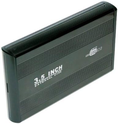 Externe USB Festplattengehäuse aus Metall 3,5" (8,9cm) USB 2.0 schwarz nur IDE