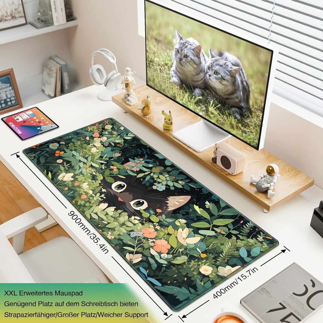 Schreibtischunterlage Gaming Mauspad, Mousepad XXL 900 * 400MM Mouse Pad mit Wasserdicht und Anti-Ru