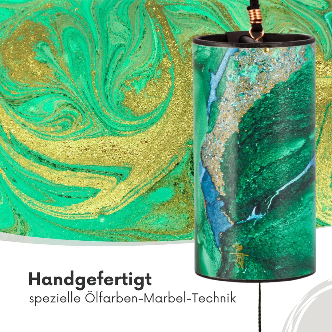 Zaphir Klangspiel Crystalide Frühling Shanti | Handgefertigtes Windspiel für Yoga, Meditation und Ra