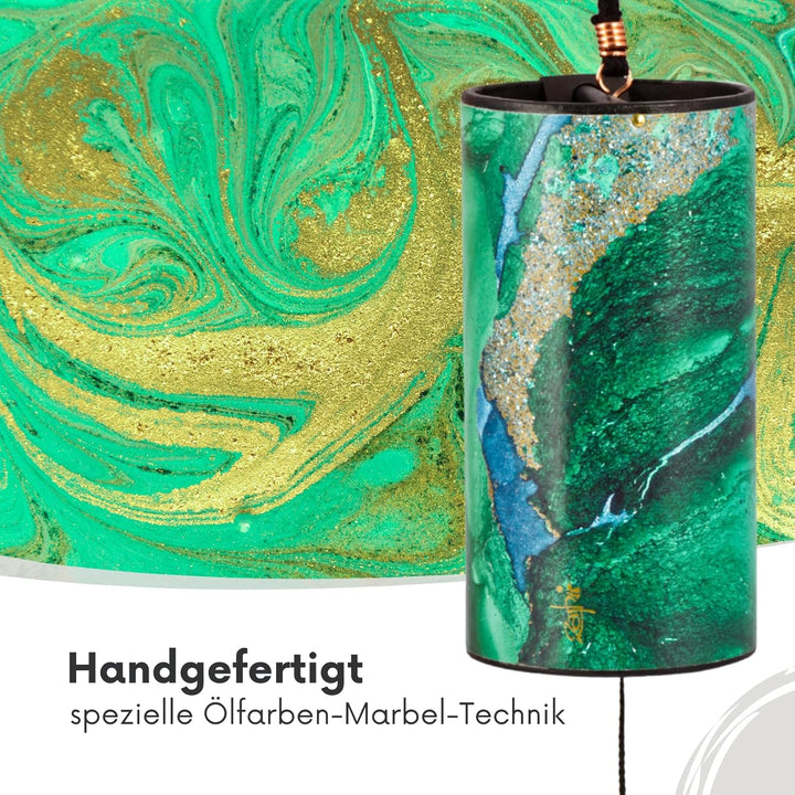 Zaphir Klangspiel Crystalide Frühling Shanti | Handgefertigtes Windspiel für Yoga, Meditation und Ra