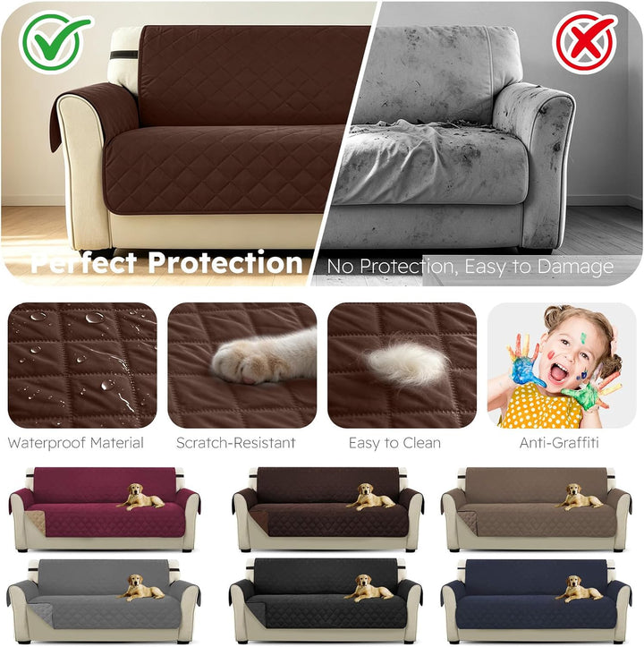 PETCUTE Sofaschoner 2 sitzer Couch überwurf couchbezug sofaüberzug Sofa Schutz Sofa Abdeckung 3 sitz