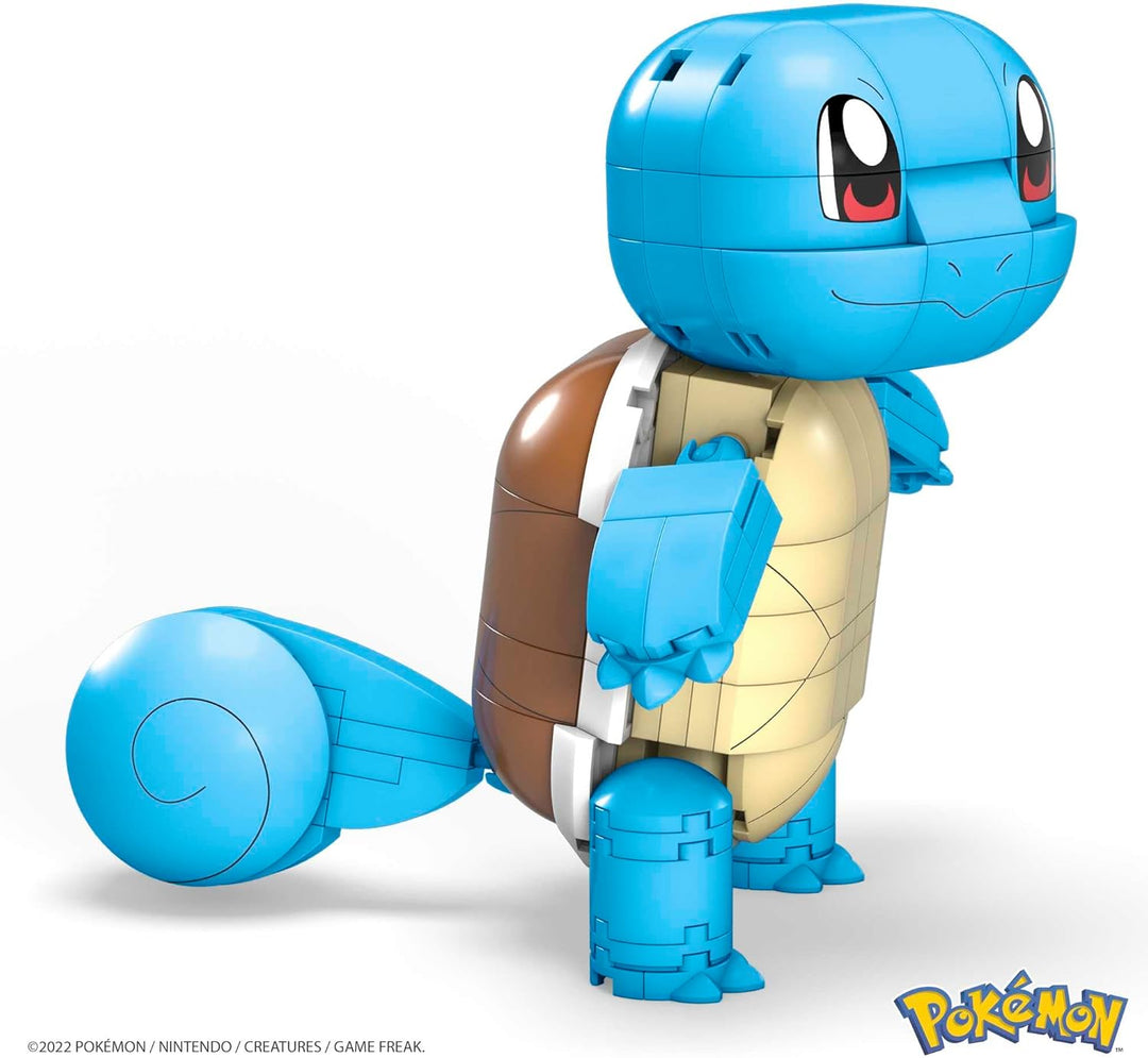 MEGA POKÉMON Bauset - bewegliche Schiggy-Figur, Pokéball und 199 kompatible Bausteine für authentisc