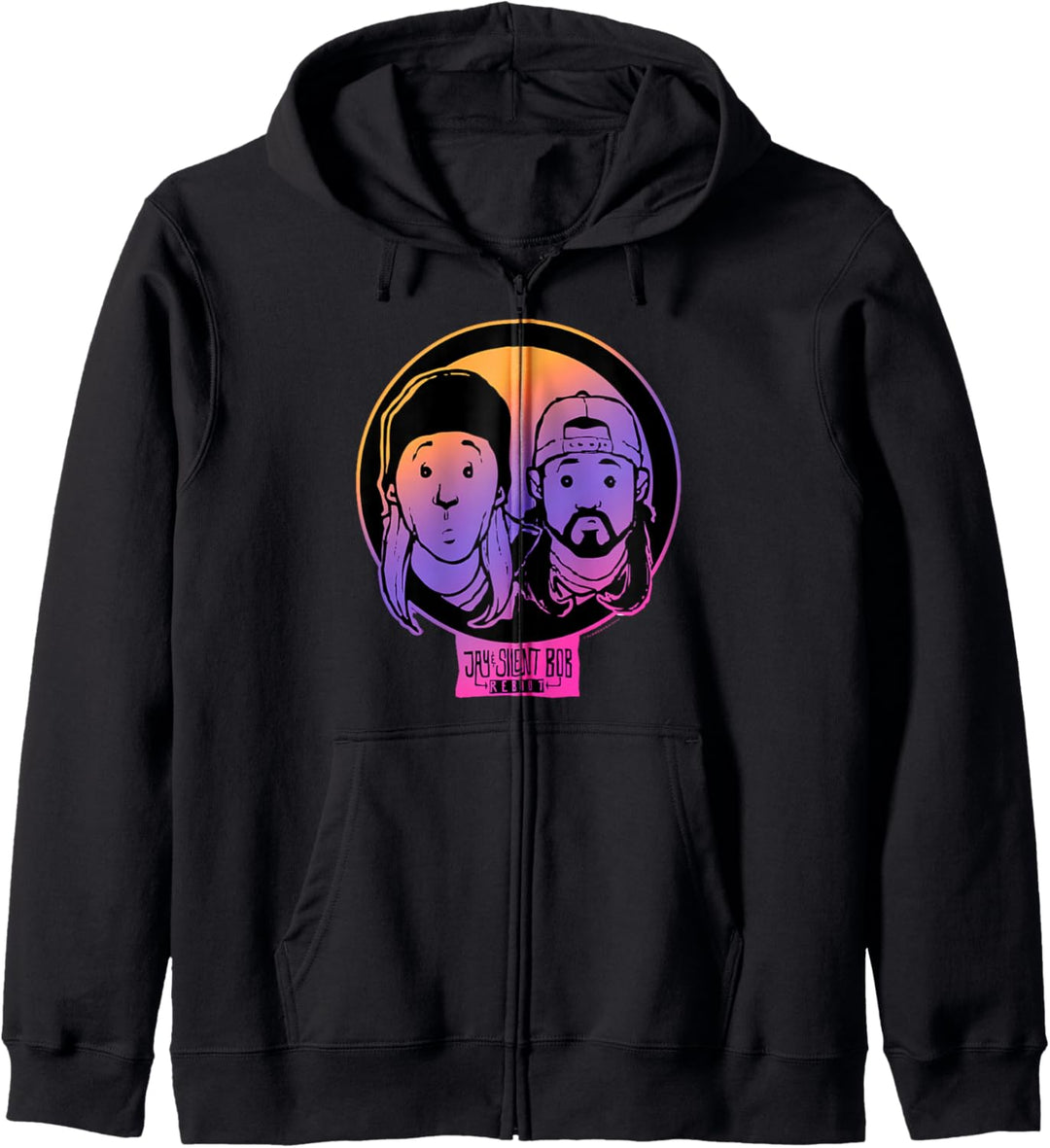 Jay & Silent Bob Colorful Cartoon Gradient Portraits Kapuzenjacke