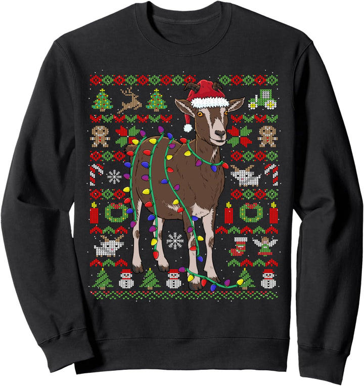 Ugly Christmas Ziegen Bauern Landwirte Sweatshirt