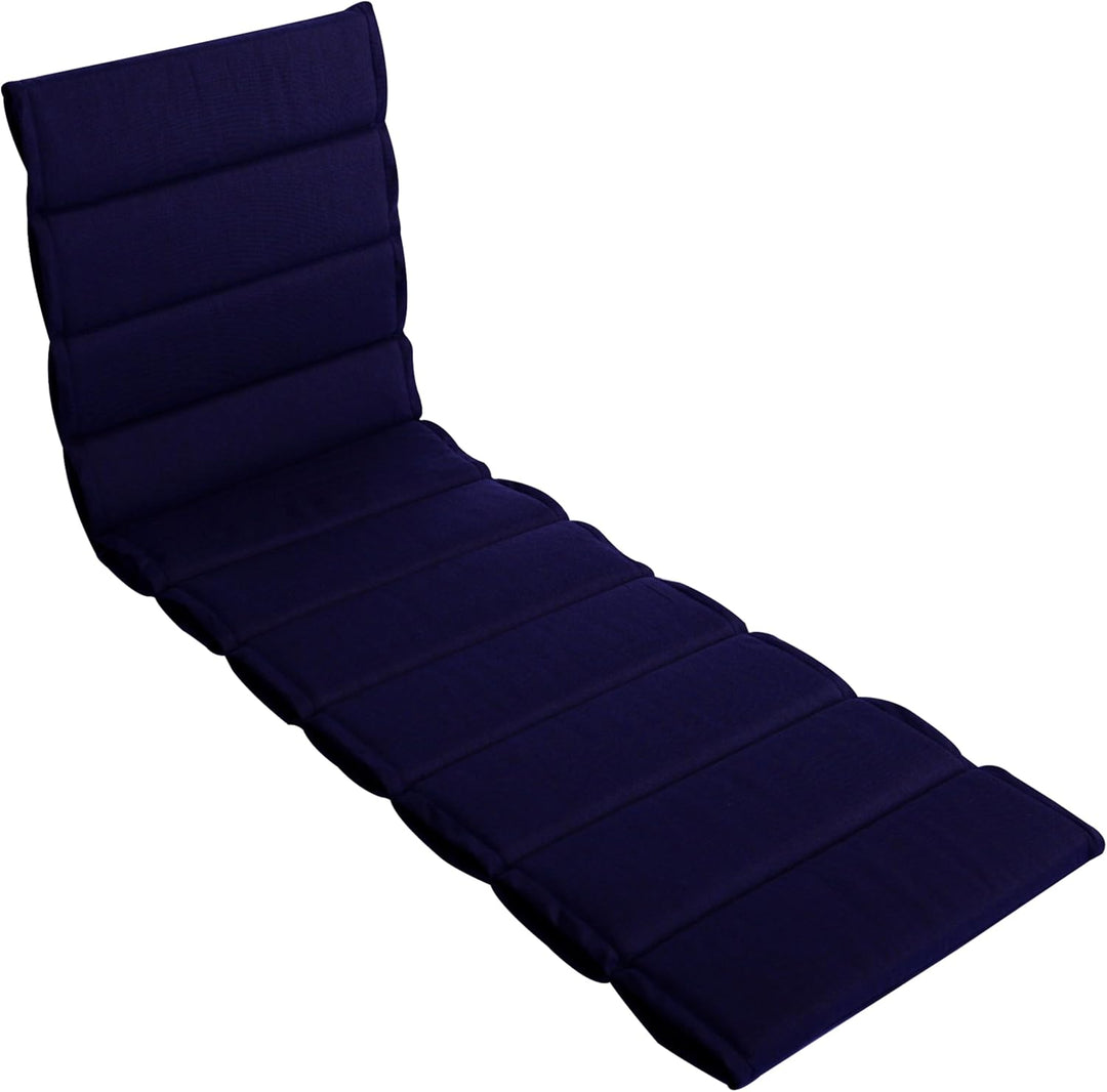 LILENO HOME Sonnenliege Auflage als [1er Set - Rollliege] in Dunkelblau - Gartenliegen Auflage perfe