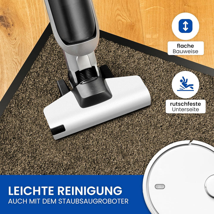 Gentle North Hochwertige Fussmatte Beige Schwarz 80x120cm gross für Innen & Aussen - Schmutzfangmatt