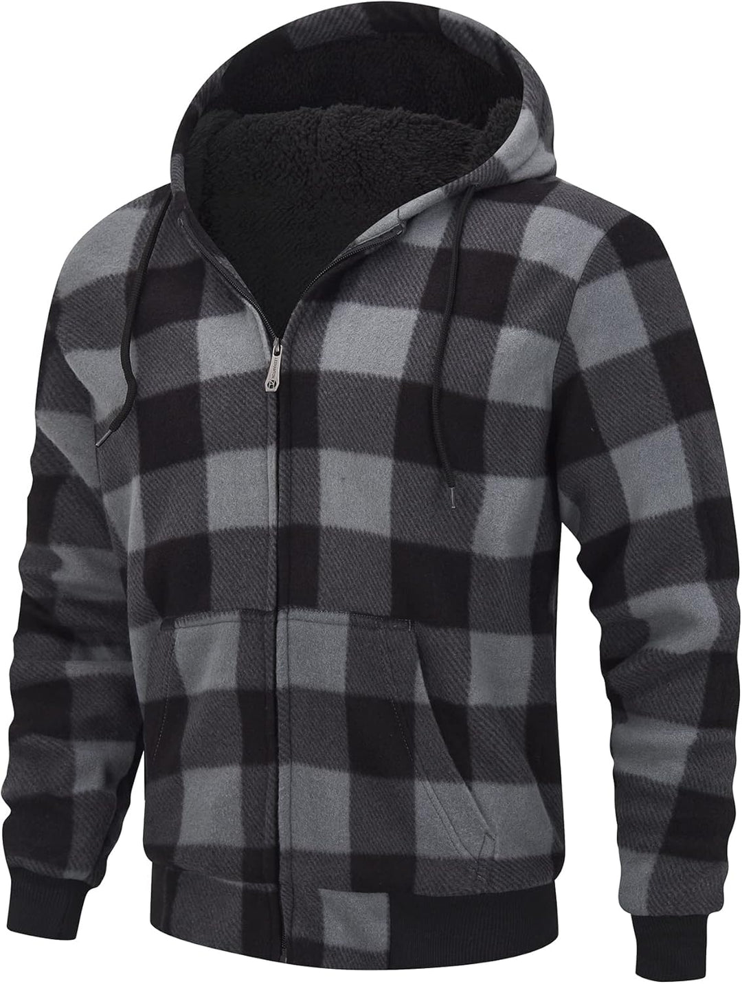 igeekwell Winterjacke Herren Kapuzenpullover mit Kapuze Fleecejacke für Männer Casual Kapuzenjacke B