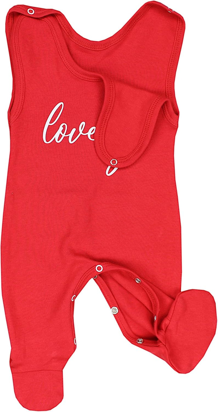 TupTam Baby Unisex Strampler mit Aufdruck Spruch 5er Pack 50 Flamingo Regenbogen Mädchen, 50 Flaming