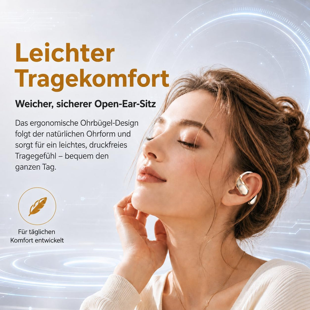 Bluetooth Kopfhörer 6.0 Kabellos, Sport Ohrhörer mit Ohrbügel, 50 Std. Spielzeit, LED Display Ladeca