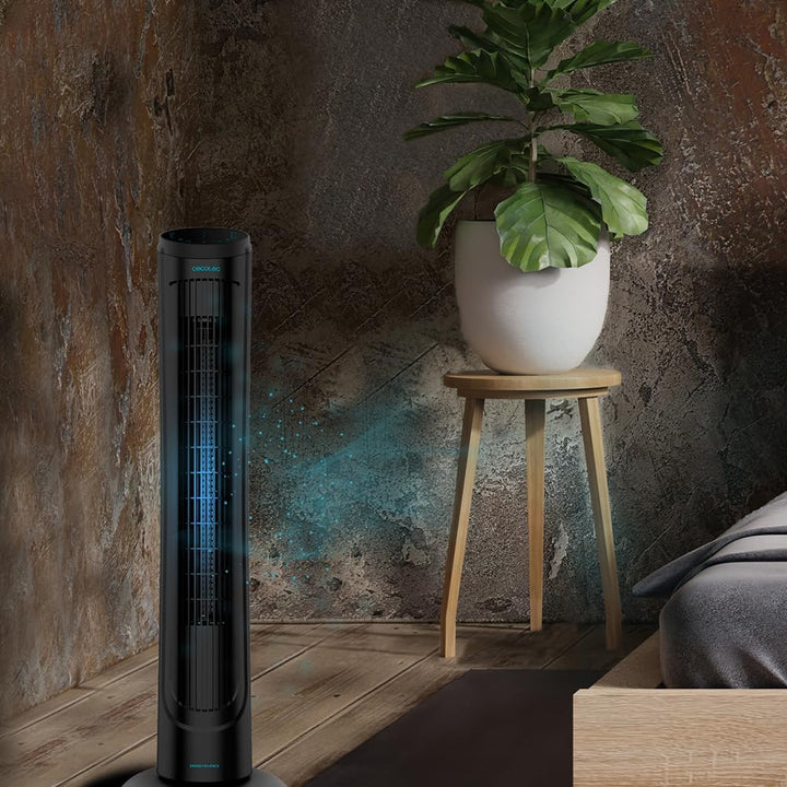 Cecotec Digitale Turmventilator mit Fernbedienung und Timer EnergySilence 9090 Skyline, 45 W, 40'' (