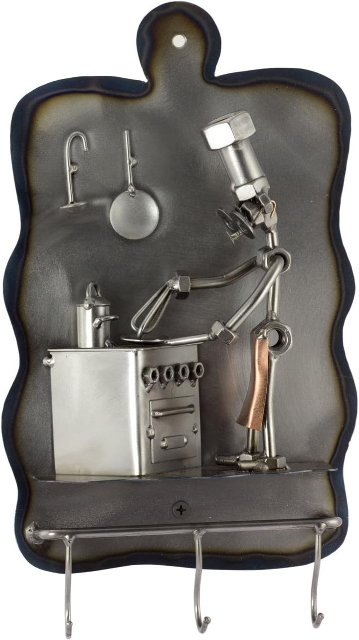 Steelman24 I Schraubenmännchen Koch Haken I Made in Germany I Handarbeit I Geschenkidee I Stahlfigur