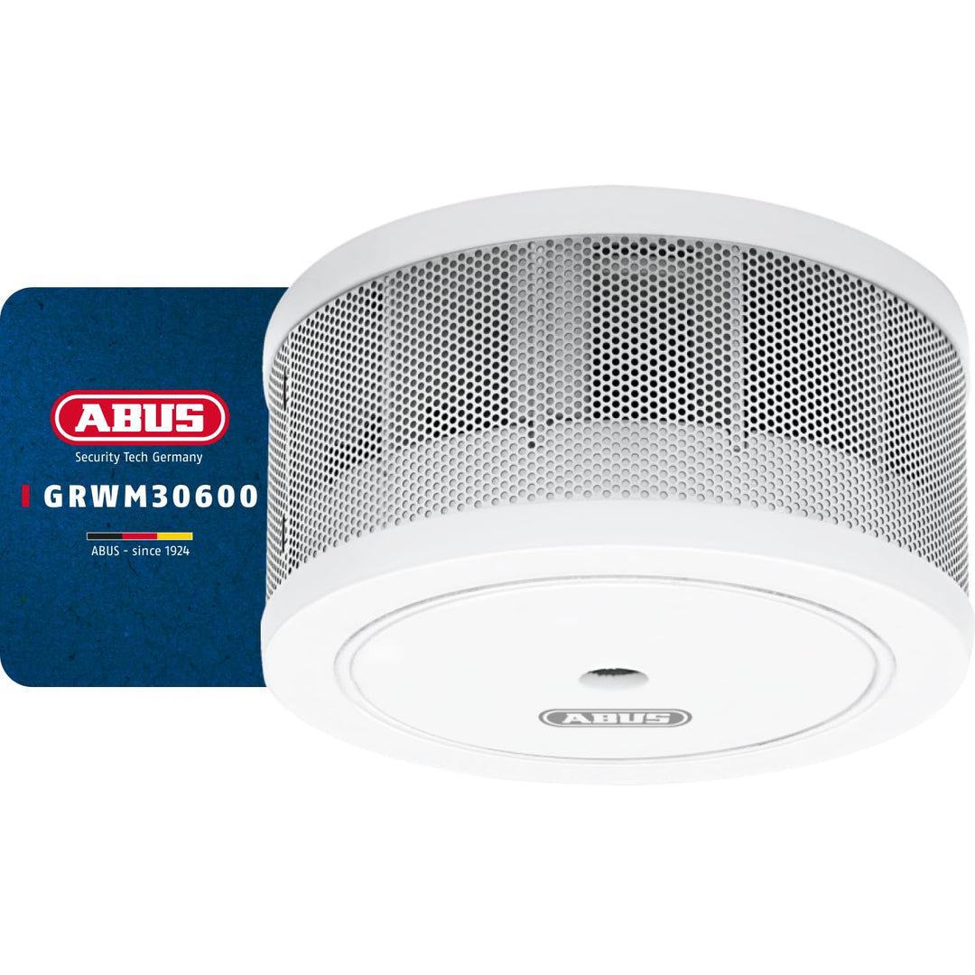 ABUS Mini-Rauchmelder GRWM30600 mit 10-Jahres-Batterie - Q-Label & DIN EN14604 zertifiziert - 85 dB